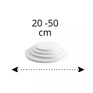 Kakkualustat, valkoinen pyöreä 20 - 50 cm (1,2 cm paksu)