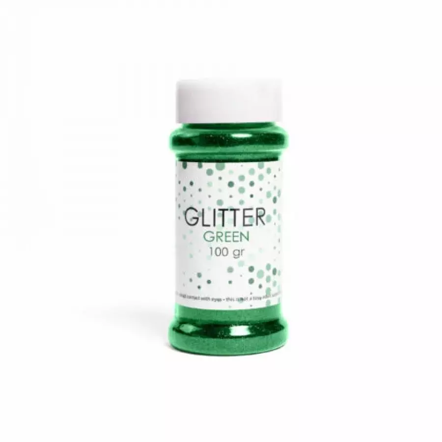 Irtoglitter Vihreä, 100 g purkki