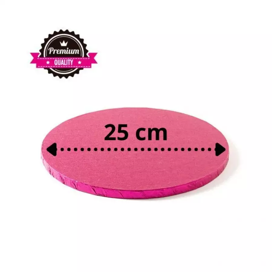 Kakkualusta, fuksia pyöreä 25 cm (1,2 cm paksu)