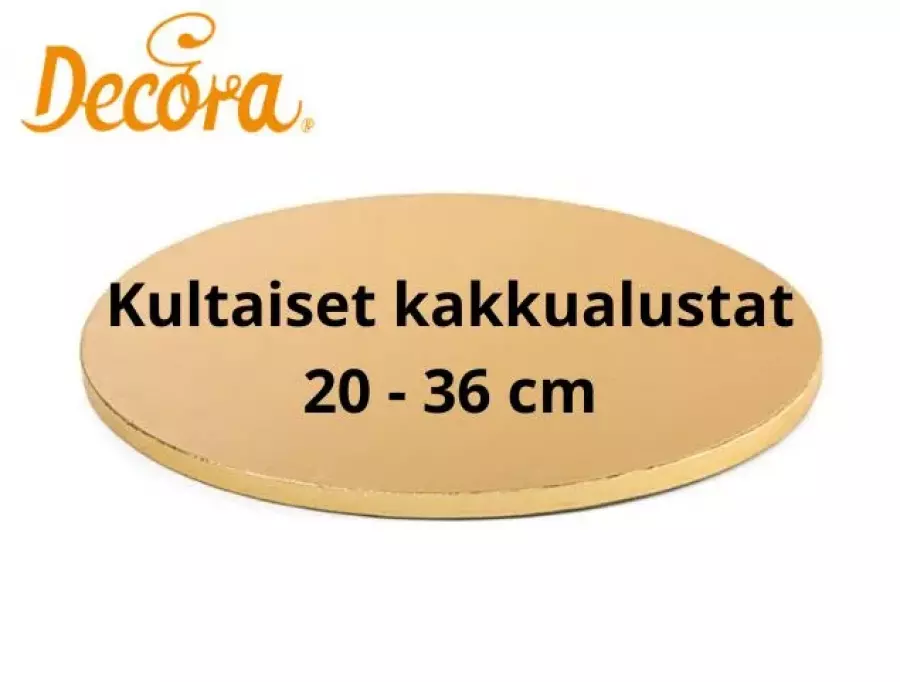 Kakkualusta, kulta pyöreä  (1,2 cm paksu)