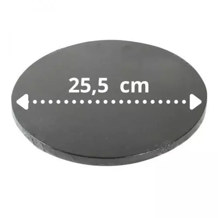 Kakkualusta, musta pyöreä 25,5 cm (1 cm paksu)