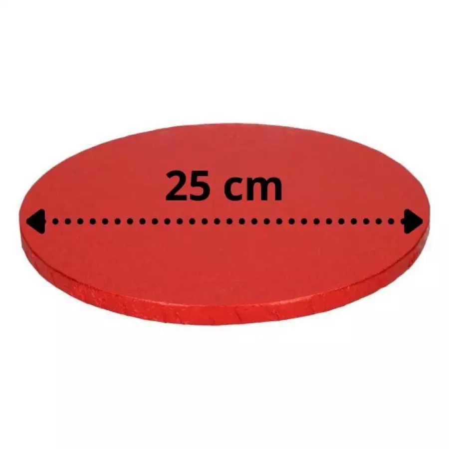 Kakkualusta, punainen pyöreä 25 cm (1,2 cm paksu)