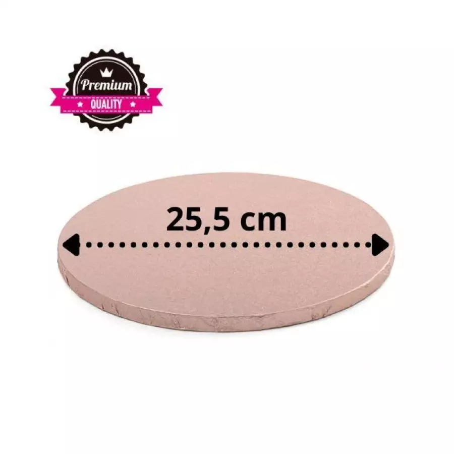 Kakkualusta, ruusukulta pyöreä 25,5 cm (1,2 cm paksu) 