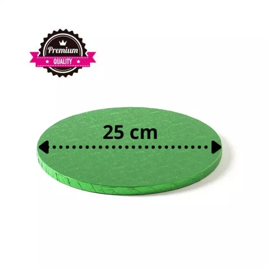 Kakkualusta, vihreä pyöreä 25 cm (1,2 cm paksu) 