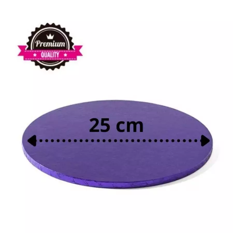 Kakkualusta, violetti pyöreä 25 cm (1,2 cm paksu)