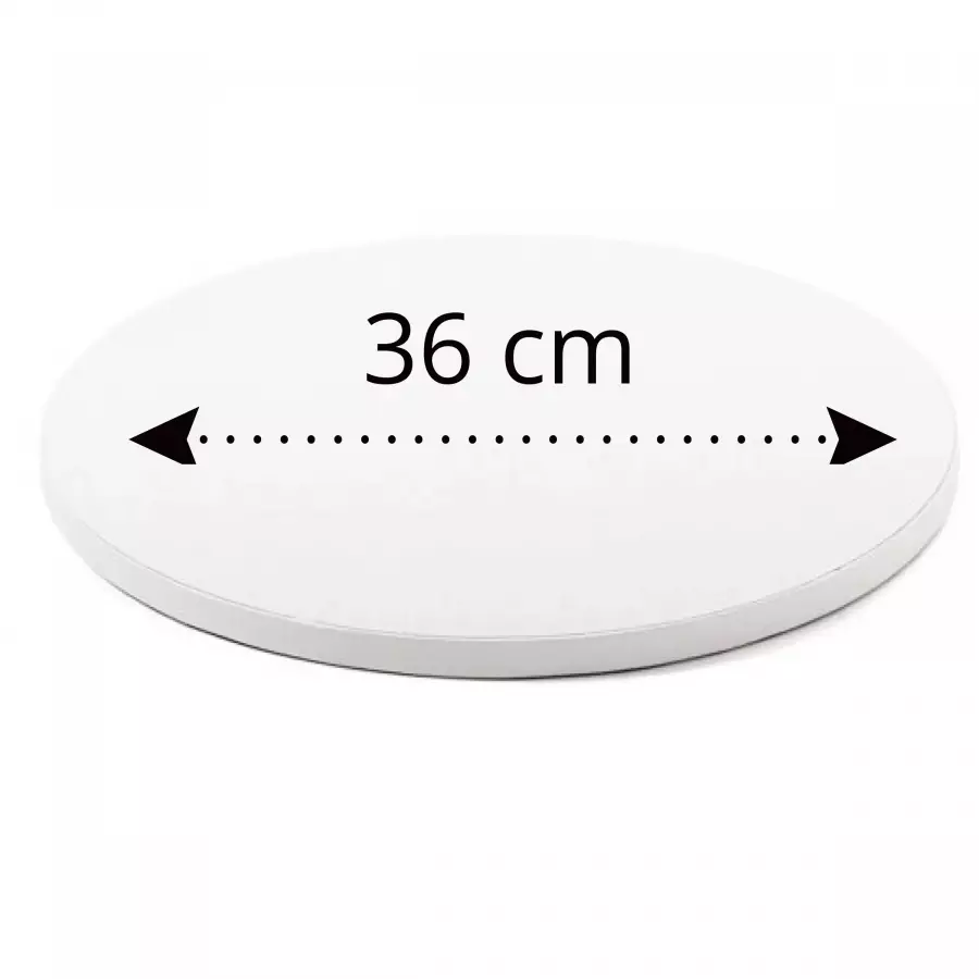 Kakkualusta, valkoinen pyöreä 36 cm (1,2 cm paksu)