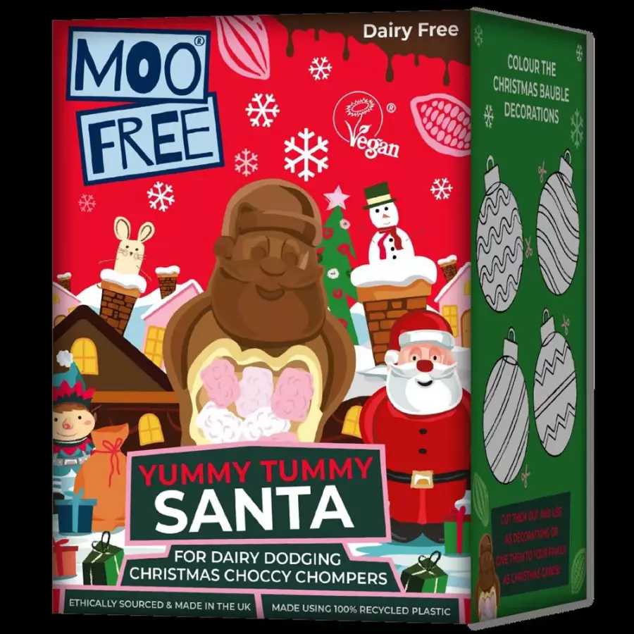 Moo Free Joulupukki Yummy Tummy SANTA vaahtokarkeilla 100g vegaani